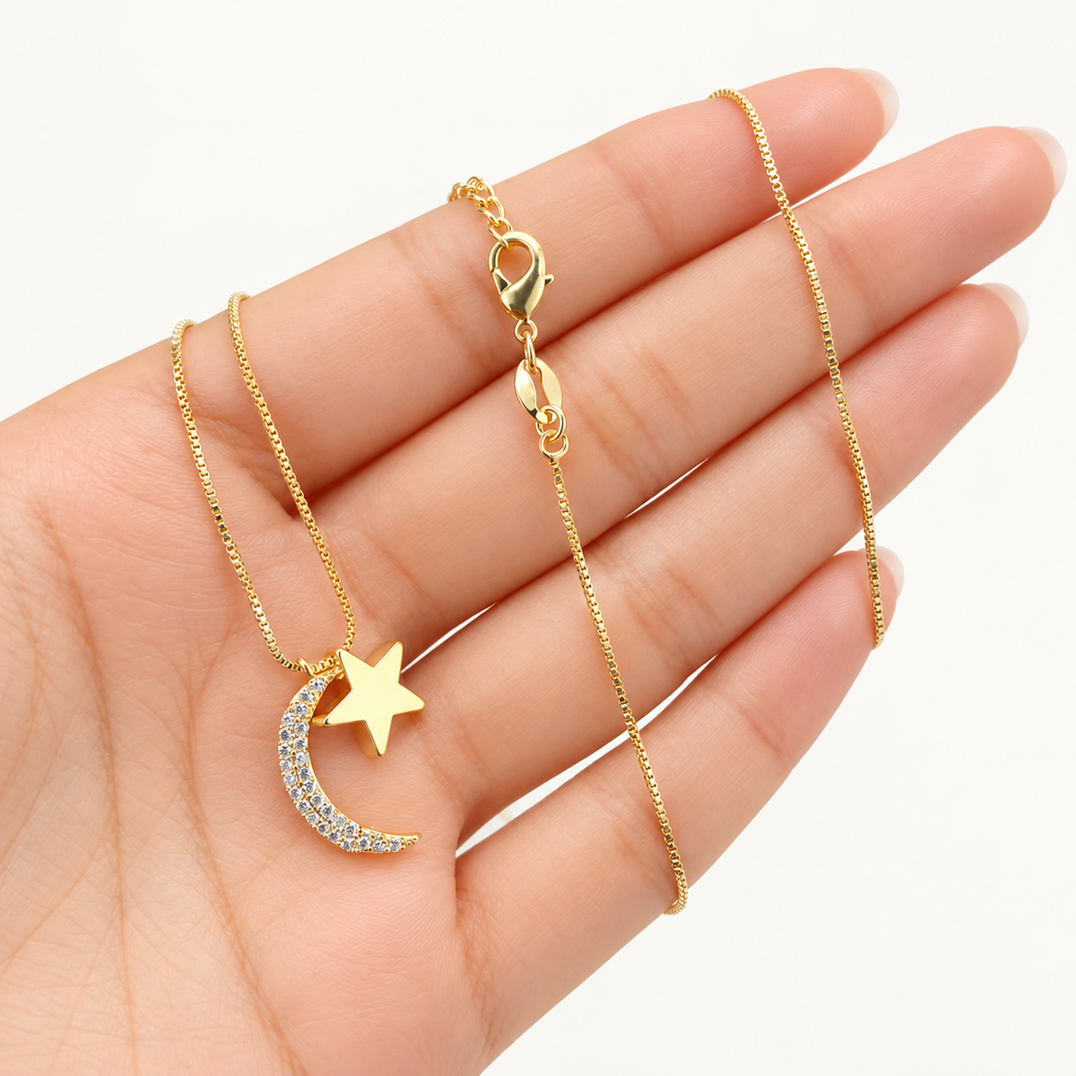 Moon & Star Keepsake Set or Individual Pieces - 18K Gold Filled