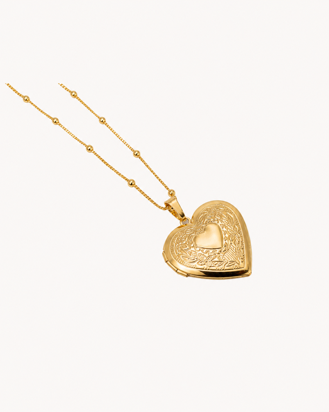 Heart Locket Necklace - 18K Gold Filled