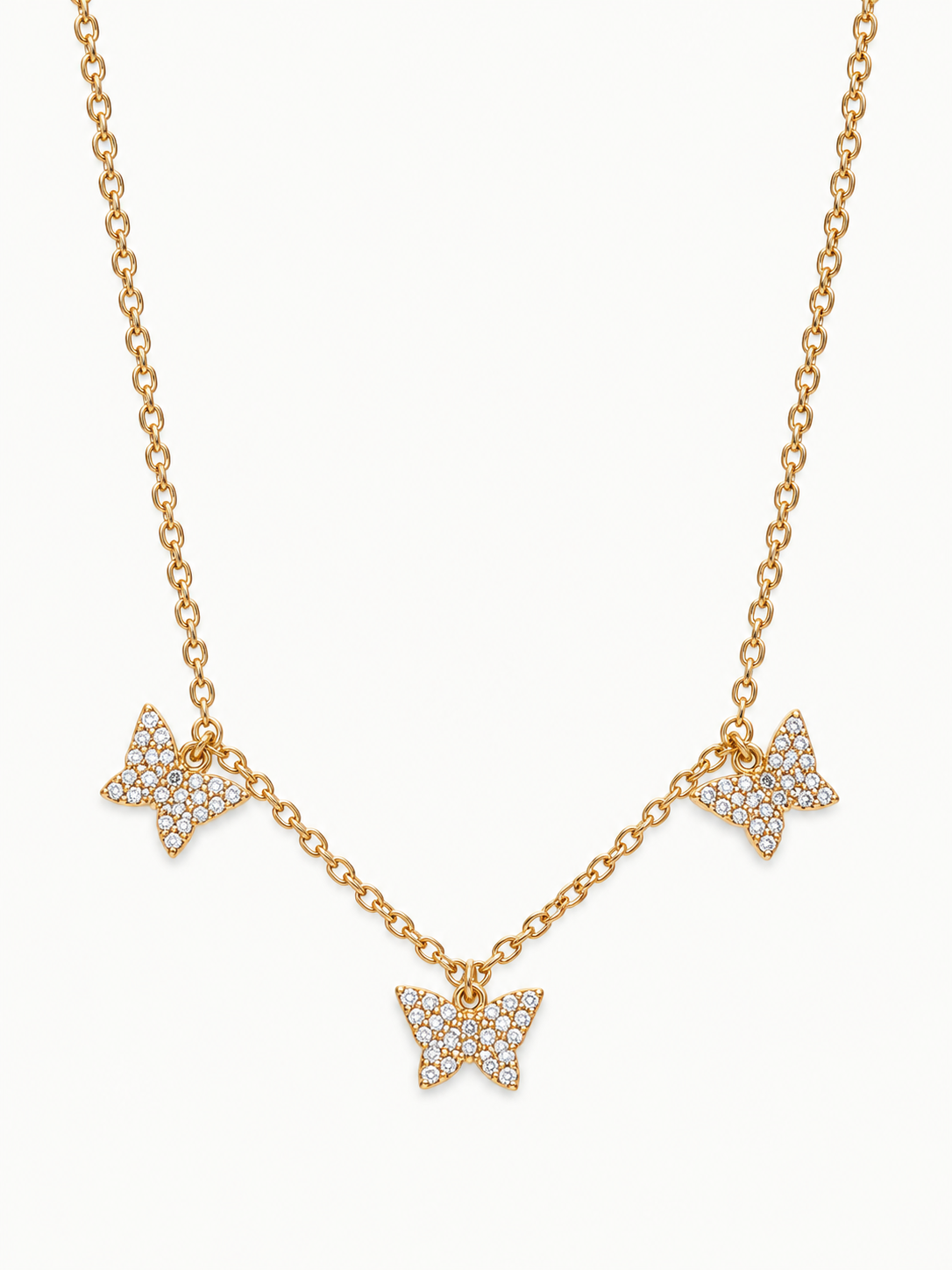 Chasing Butterflies Necklace - 18K Gold Filled