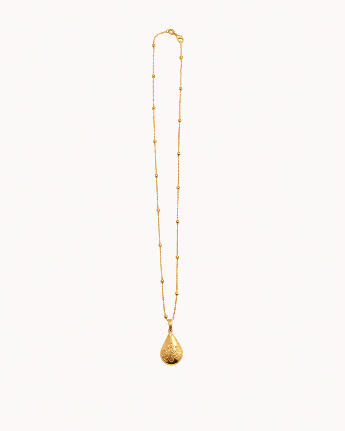 Tear Drop Locket Necklace- 18K Gold Filled