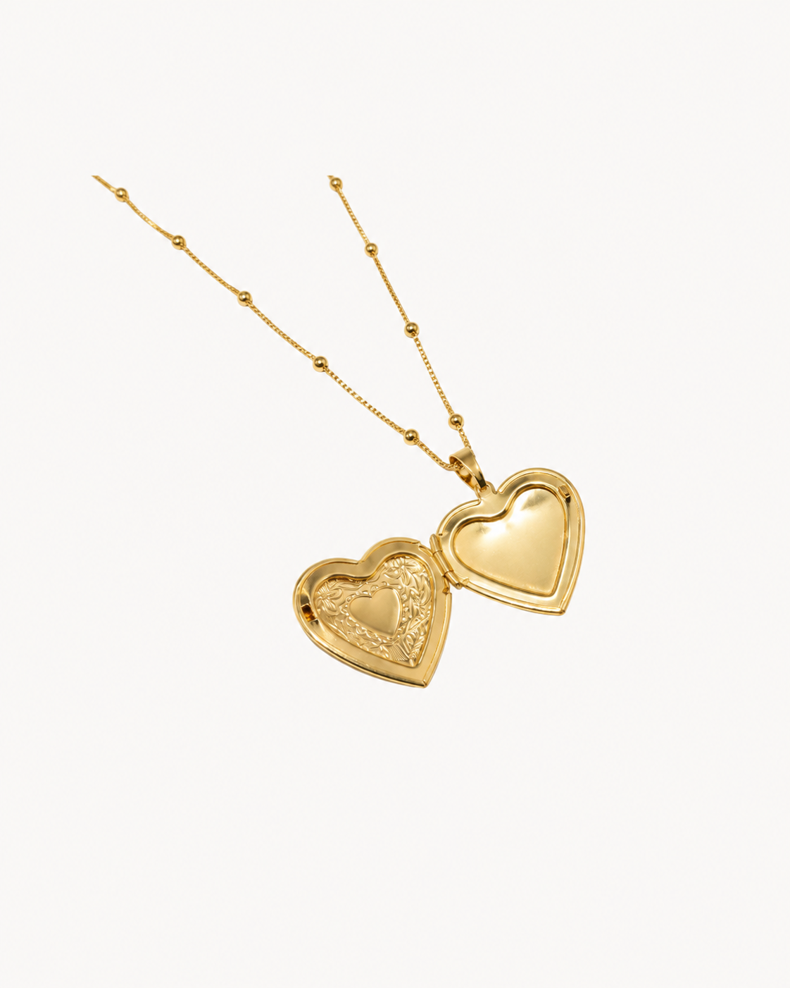 Heart Locket Necklace - 18K Gold Filled
