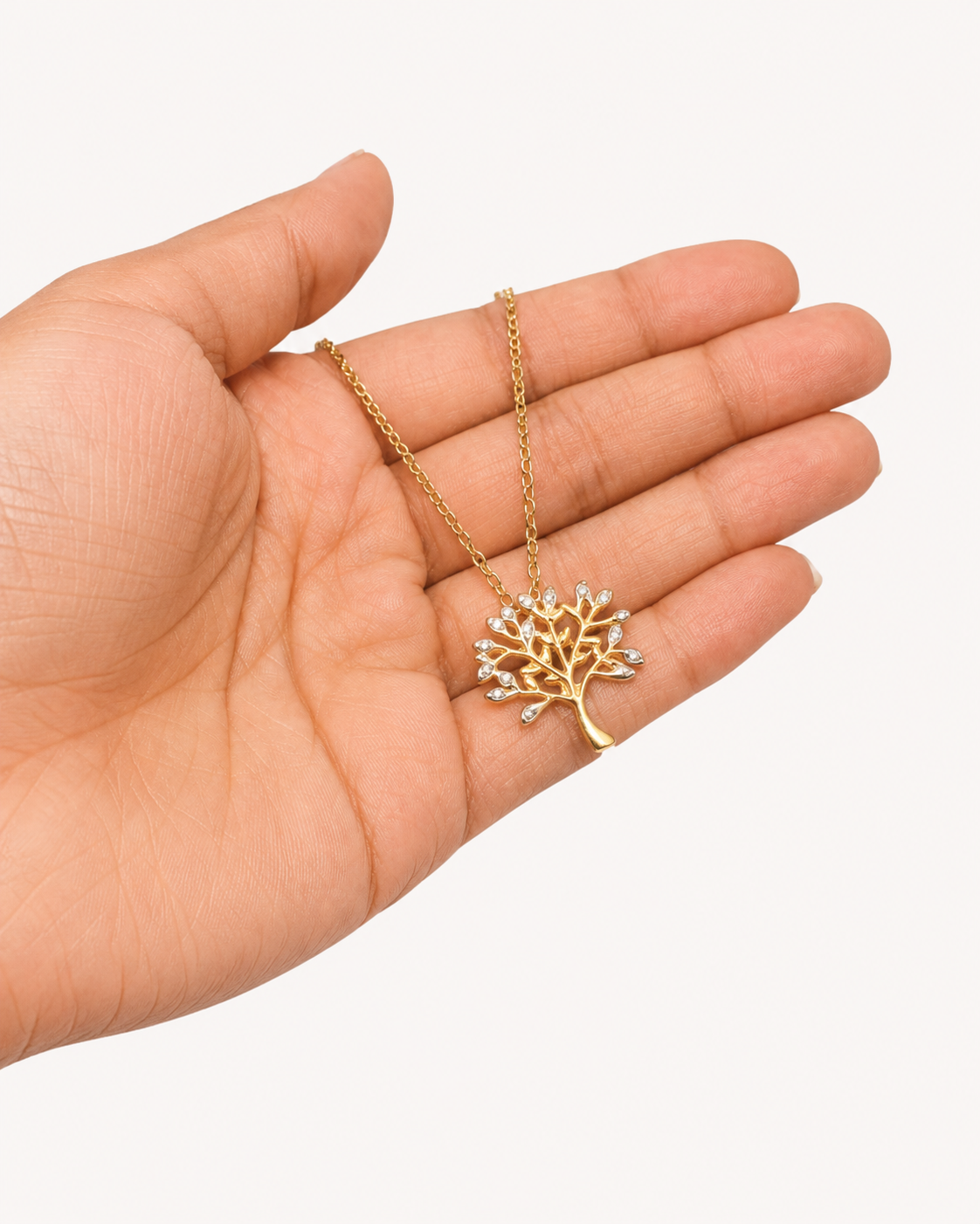 Tree of Life Slider Necklace - 18K Gold Filled