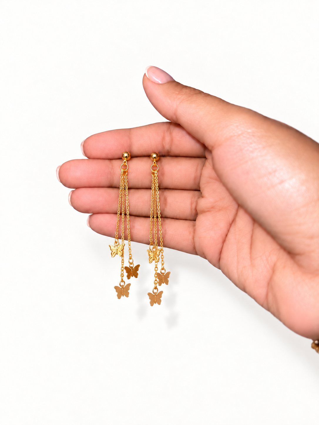 Golden Flutter Earrings - 18K Gold Filled