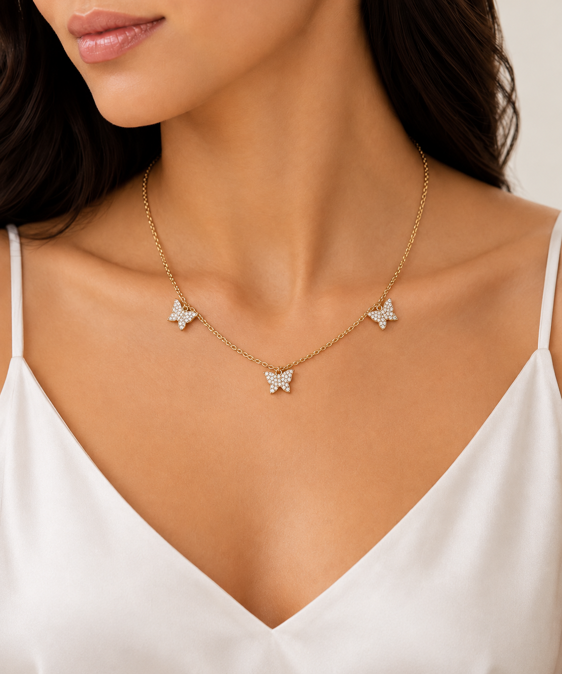Chasing Butterflies Necklace - 18K Gold Filled