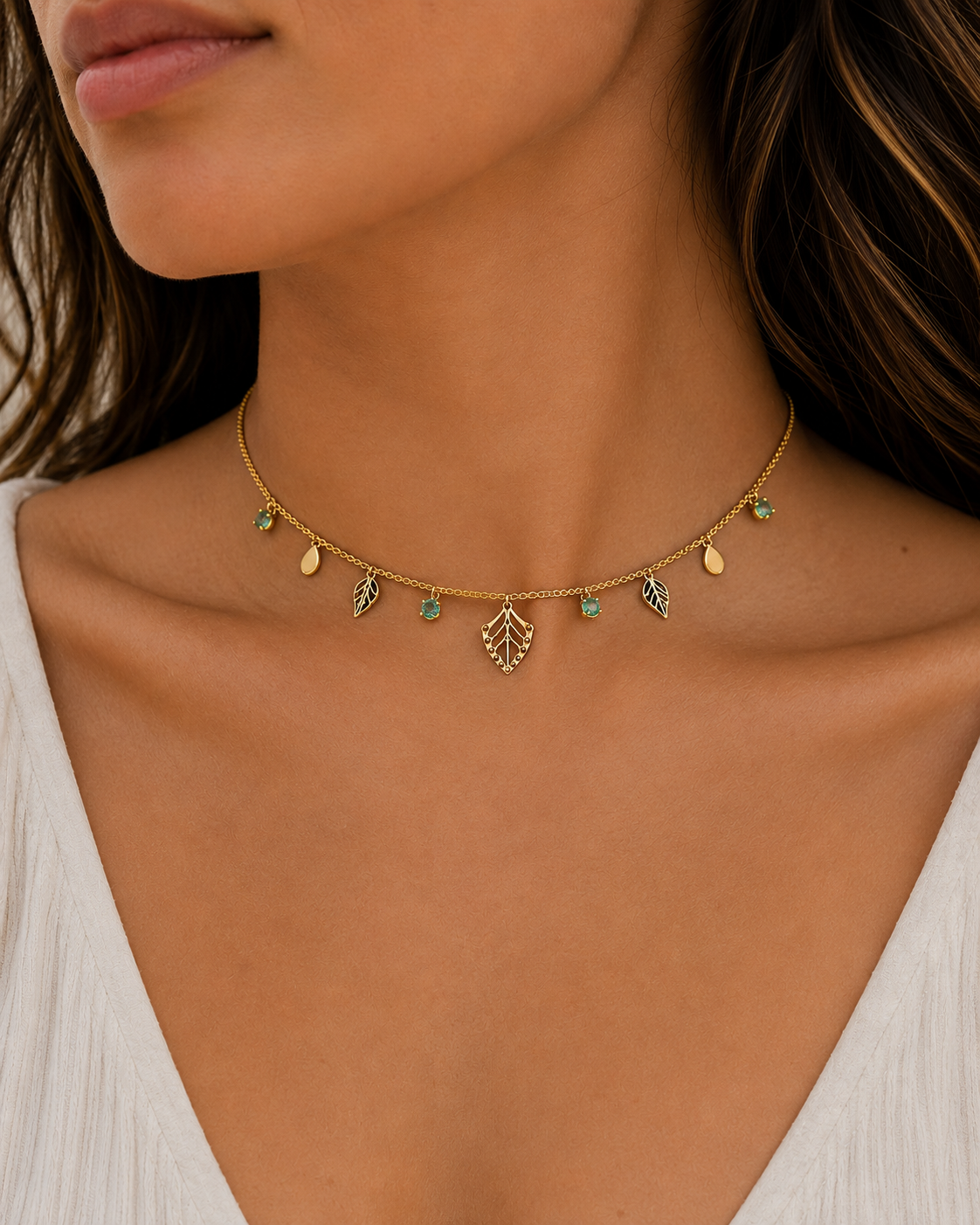 Whispering Willow Choker - 18K Gold Filled