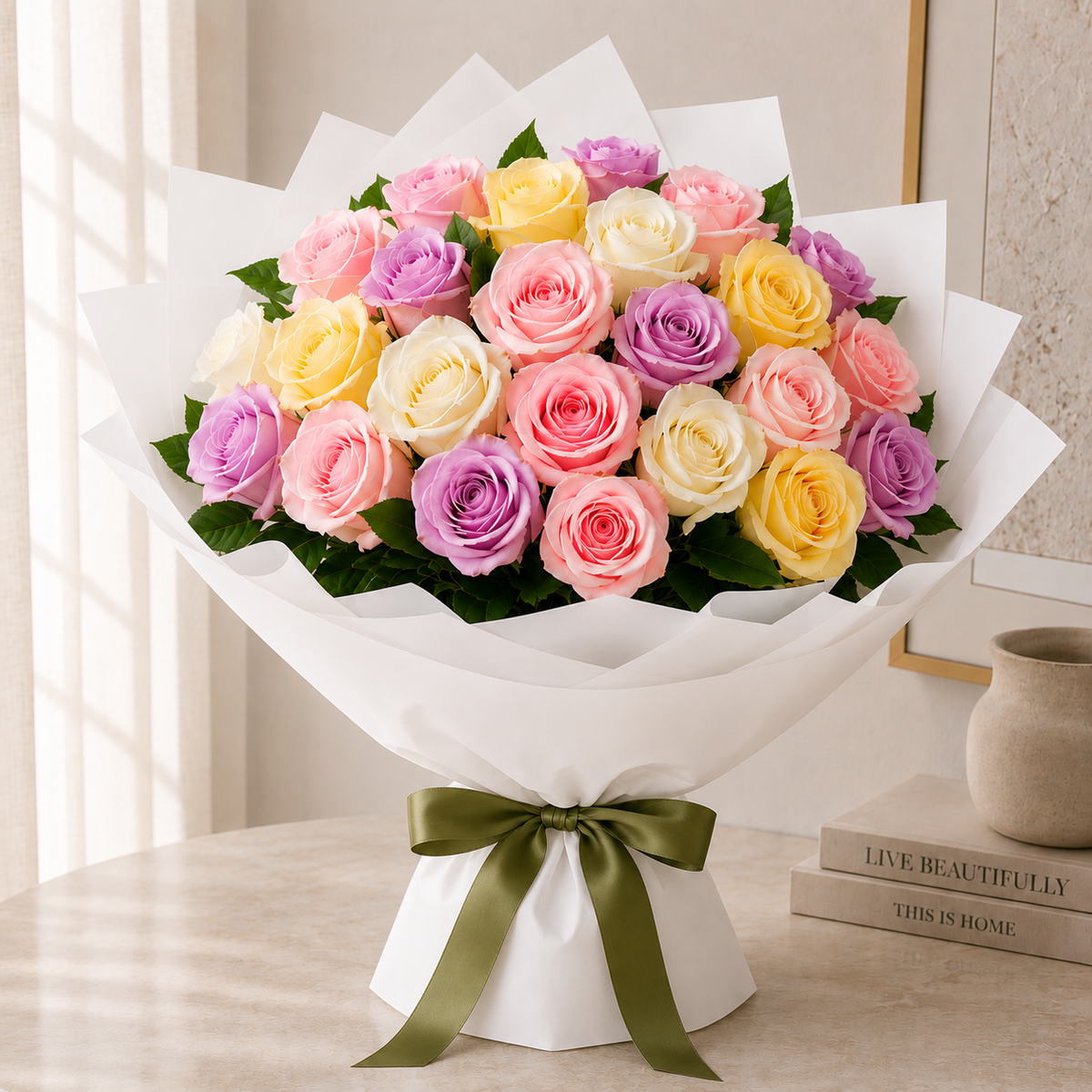 Premium Rose Bouquet - Select Color Option