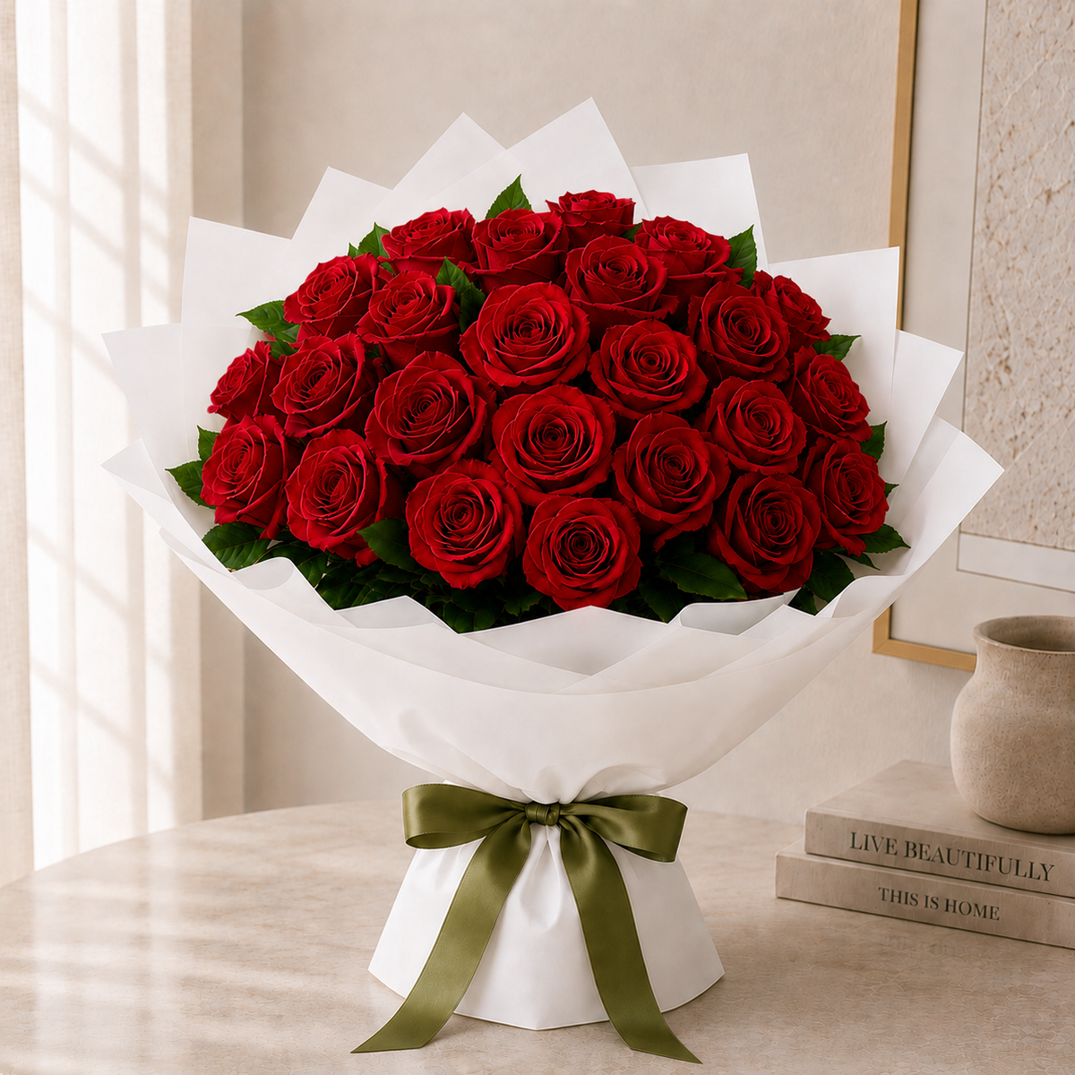 Premium Rose Bouquet - Select Color Option