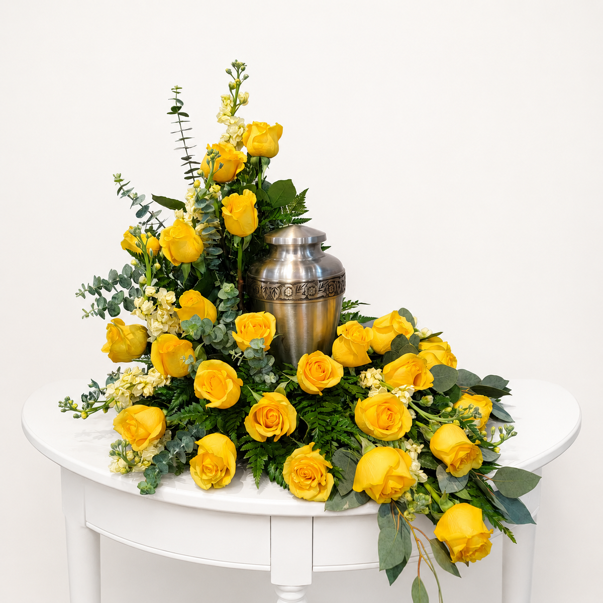 Peaceful Petals Urn Flower Arrangement