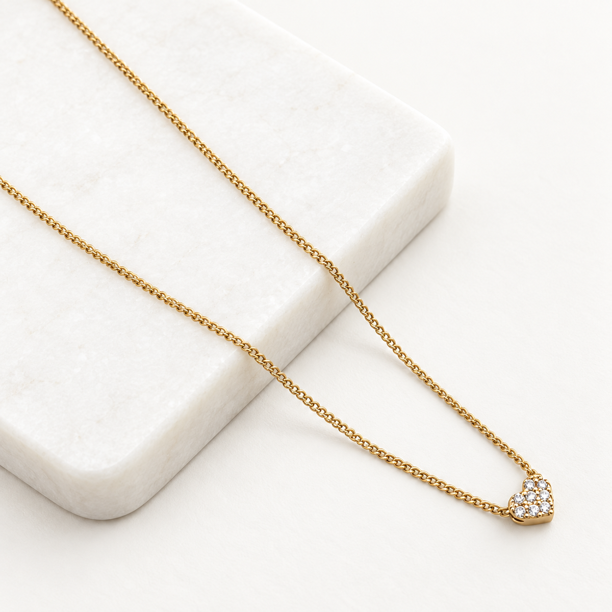 Precious Heart Necklace - 18K Gold Filled