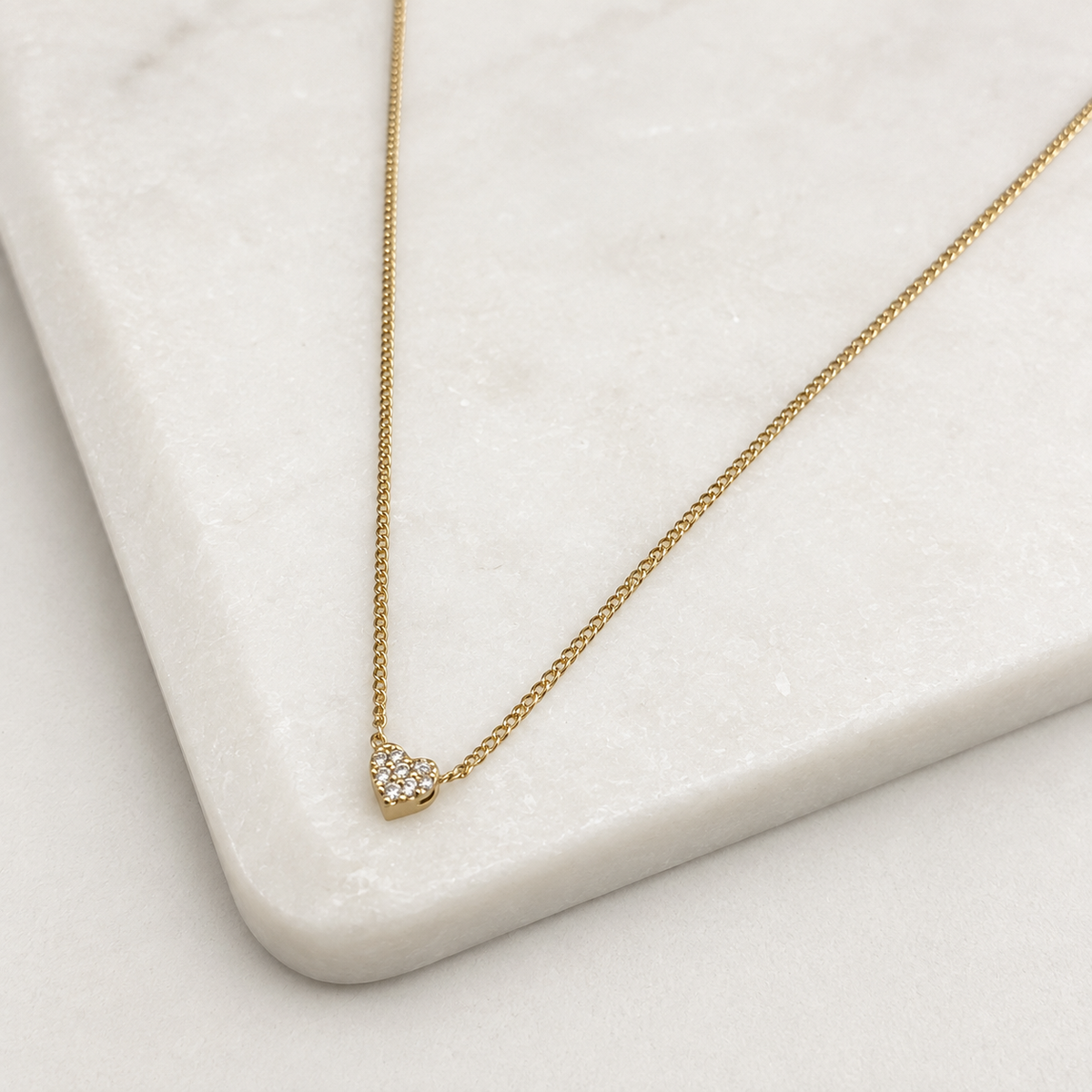 Precious Heart Necklace - 18K Gold Filled