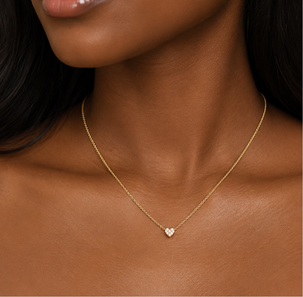 Precious Heart Necklace - 18K Gold Filled