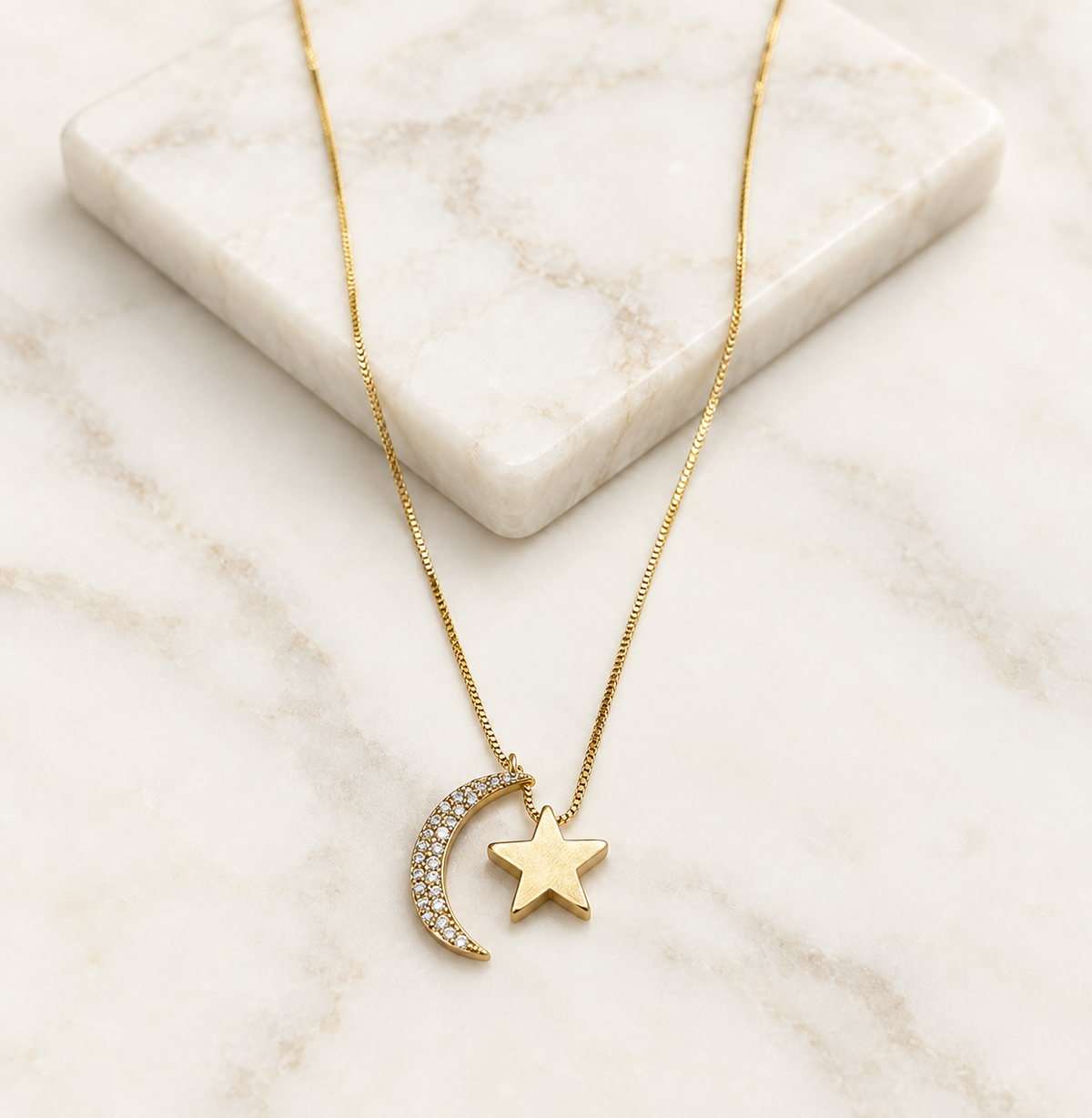 Moon & Star Keepsake Set or Individual Pieces - 18K Gold Filled
