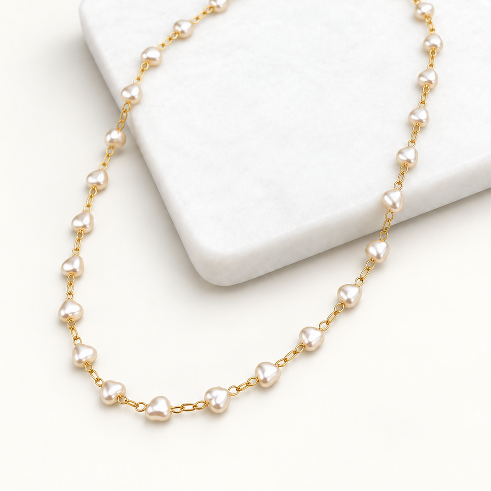 Hearts of Pearl Set or Individual Pieces - 18K Gold Filled