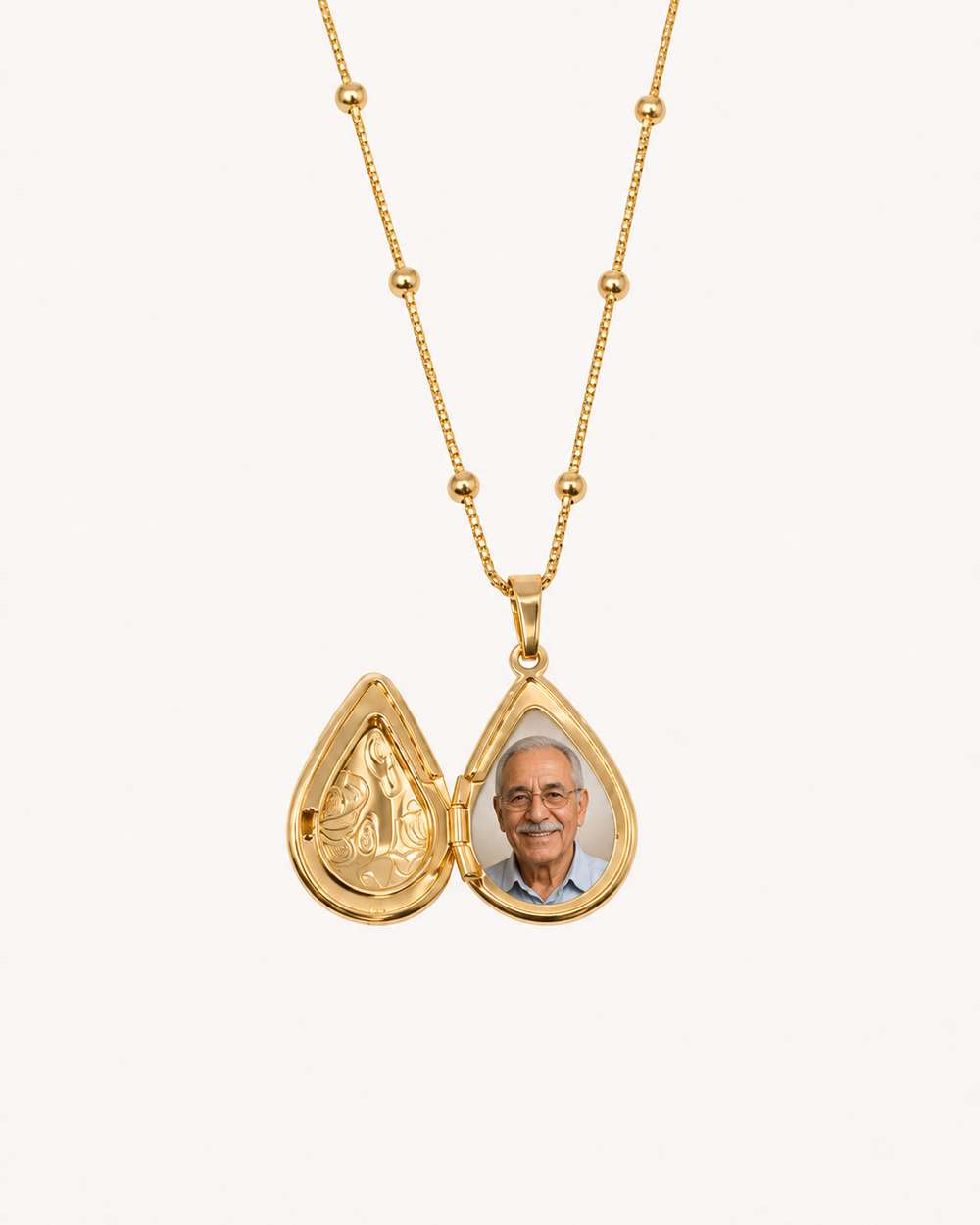 Tear Drop Locket Necklace- 18K Gold Filled