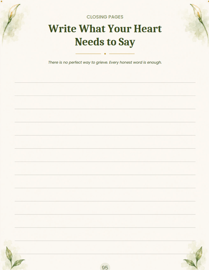Between the Missing - Guided Grief Journal